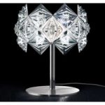 6000017 : Tischleuchte Prisma mit funkelndem Schirm | Sehr große Auswahl Lampen und Leuchten.