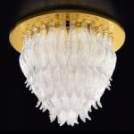 6000114 : Deckenleuchte Petali mit Muranoglas 56 cm gold | Sehr große Auswahl Lampen und Leuchten.