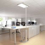 6040192 : Büro-Stehlampe Linea-F mit Sensor grau | Sehr große Auswahl Lampen und Leuchten.