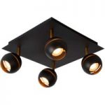6055232 : LED-Deckenleuchte Binari, vierflammig, schwarz | Sehr große Auswahl Lampen und Leuchten.