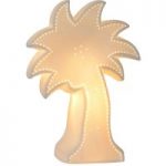 6055351 : Dekorations-Tischleuchte Palm aus Keramik, weiß | Sehr große Auswahl Lampen und Leuchten.