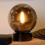 6055387 : Jorit - gläserne Tischleuchte mit Kugelschirm 20cm | Sehr große Auswahl Lampen und Leuchten.