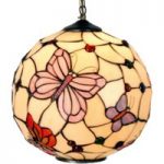 6064008 : Hängeleuchte Rosy Butterfly im Tiffany-Stil | Sehr große Auswahl Lampen und Leuchten.