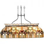 6064244 : 115 cm lange Pendelleuchte Saavik - Tiffany-Stil | Sehr große Auswahl Lampen und Leuchten.