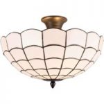 6064329 : Deckenlampe Wiebke, weiß, im Tiffany-Stil | Sehr große Auswahl Lampen und Leuchten.