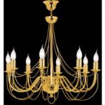 6089091 : Kronleuchter Retro, 8fl., gold, 75 cm Abhängung | Sehr große Auswahl Lampen und Leuchten.