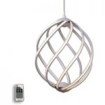 6089130 : LED-Pendelleuchte Twist aluminium Ø 36cm | Sehr große Auswahl Lampen und Leuchten.
