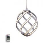 6089132 : LED-Pendelleuchte Twist aluminium Ø 22cm | Sehr große Auswahl Lampen und Leuchten.