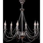 6089172 : Kronleuchter Retro in Silber, 6fl. 75 cm Abhängung | Sehr große Auswahl Lampen und Leuchten.