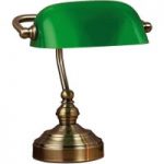 6506196 : Tischleuchte Bankers, Höhe 25 cm grün | Sehr große Auswahl Lampen und Leuchten.