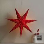 6507556 : Stern Clara zum Hängen, Samtoptik Ø 75 cm, rot | Sehr große Auswahl Lampen und Leuchten.