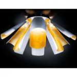 6511157 : Blattgold-Designer-Deckenleuchte Tropic 100 cm | Sehr große Auswahl Lampen und Leuchten.