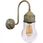 6515381 : Wandlampe 1950N messing antik, Glas gewölbt, klar | Sehr große Auswahl Lampen und Leuchten.