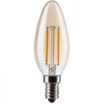 6520295 : LED-Retro-Kerzenlampe E14 2,2 W gold 2.000 K | Sehr große Auswahl Lampen und Leuchten.
