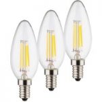 6520357 : LED-Kerzenlampe E14 4W 2.700K Filament 3er Set | Sehr große Auswahl Lampen und Leuchten.