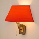 6528028 : Menzel Living Elegant Wandleuchte mit rotem Schirm | Sehr große Auswahl Lampen und Leuchten.