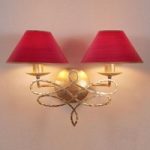 6528106 : Menzel Sorent - Wandlampe mit roten Schirmen 2flg. | Sehr große Auswahl Lampen und Leuchten.