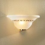6750003 : Glas-Wandleuchte Svetlana mit goldenem Dekor | Sehr große Auswahl Lampen und Leuchten.
