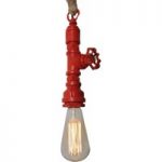 7000836 : Pendelleuchte Vintage mit Hanfseil - rot | Sehr große Auswahl Lampen und Leuchten.