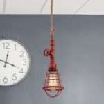 7000955 : Pendellampe im Industriedesign - rot | Sehr große Auswahl Lampen und Leuchten.