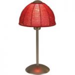 7001048 : Tischleuchte Pearl mit rundem Schirm rot | Sehr große Auswahl Lampen und Leuchten.