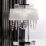 7254619 : Kristall-Tischleuchte Jevana mit Stoffschirm | Sehr große Auswahl Lampen und Leuchten.