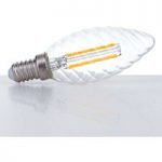 7255501 : LED-Kerzenlampe E14 3W warmweiß Filament gedreht | Sehr große Auswahl Lampen und Leuchten.
