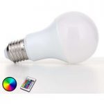 7255503 : LED-Lampe E27 9W RGBW mit Fernbedienung | Sehr große Auswahl Lampen und Leuchten.