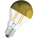 7262330 : OSRAM LED-Lampe E27 Mirror gold 7W 2.700K | Sehr große Auswahl Lampen und Leuchten.