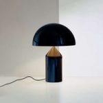7265118 : Oluce Atollo - Tischleuchte in Schwarz, 35 cm | Sehr große Auswahl Lampen und Leuchten.
