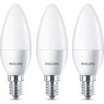 7530855 : Philips LED-Lampe E14 B35 5,5W matt 3er-Pack | Sehr große Auswahl Lampen und Leuchten.