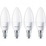 7530856 : Philips LED-Lampe E14 B35 5,5W matt 4er-Pack | Sehr große Auswahl Lampen und Leuchten.