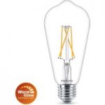 7530868 : Philips Warmglow E27 LED-Lampe Rustika 9W klar | Sehr große Auswahl Lampen und Leuchten.