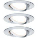 7601370 : Paulmann 3er Spot Nova Coin rund schwenkbar, Alu | Sehr große Auswahl Lampen und Leuchten.