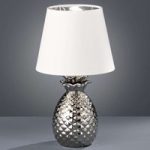 8029242 : Dekorative Keramik-Tischlampe Pineapple, silber | Sehr große Auswahl Lampen und Leuchten.