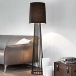 8507618 : Villeroy & Boch Mailand schwarze Textil-Stehlampe | Sehr große Auswahl Lampen und Leuchten.