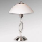 8509560 : Tischleuchte Capri Höhe 45 cm stahl/weiß | Sehr große Auswahl Lampen und Leuchten.