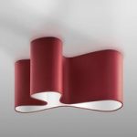 8513013 : Designer-Deckenleuchte Mugello rot/weiß | Sehr große Auswahl Lampen und Leuchten.