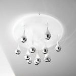 8513089 : Deckenlampe Pioggia, weiß, chrom, Ø 40 cm H 32 cm | Sehr große Auswahl Lampen und Leuchten.