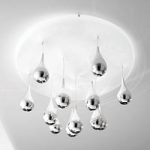 8513091 : Deckenlampe Pioggia, weiß, chrom, Ø 70 cm H 35 cm | Sehr große Auswahl Lampen und Leuchten.