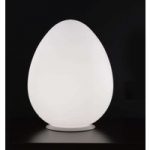 8525345 : Tischleuchte Alice aus Glas in Eiform, 43cm hoch | Sehr große Auswahl Lampen und Leuchten.