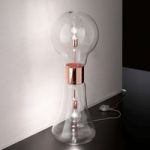 8525787 : Designer-Stehleuchte Dina aus Glas m. Kupferdetail | Sehr große Auswahl Lampen und Leuchten.