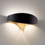 8525793 : Schwarz-goldene Designer-Wandleuchte Scudo | Sehr große Auswahl Lampen und Leuchten.