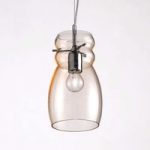 8525797 : Hängelampe Giove aus Glas 16 cm amber | Sehr große Auswahl Lampen und Leuchten.