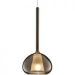 8539497 : Glas-Hängeleuchte Beba, 1-flammig in Bronze | Sehr große Auswahl Lampen und Leuchten.