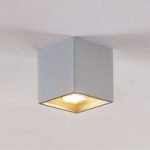8544010 : Lindby Parvin Aluminium-Downlight, eckig, grau | Sehr große Auswahl Lampen und Leuchten.
