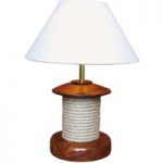 8553017 : Tischleuchte Pulley mit Holz | Sehr große Auswahl Lampen und Leuchten.
