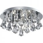 8570414 : Deckenlampe Hanna, Kristall Diamantform 35cm chrom | Sehr große Auswahl Lampen und Leuchten.