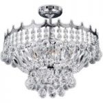 8570565 : Kristall-Deckenleuchte Versailles in Chrom 40 cm | Sehr große Auswahl Lampen und Leuchten.