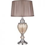 8570676 : Tischlampe Greyson mit Textilschirm in Braun | Sehr große Auswahl Lampen und Leuchten.